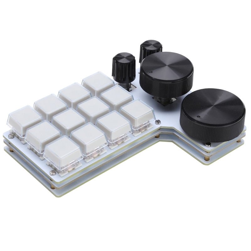 New CXT 12E4 Macro Keyboard 12 Key 4 Knob Mechanical Keyboard Hot Swap Designer One-handed Kepad Mini Keypad VIA QMK