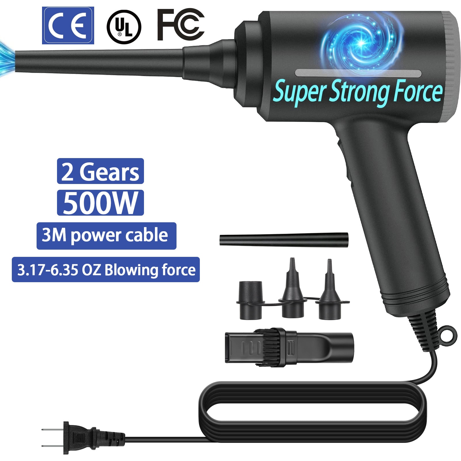 Electric Air Blower Duster &Air Pump 3-in-1,Canned air Compressed Air Cans for Computer Desk cleaner Keyboard Cleaner for Office