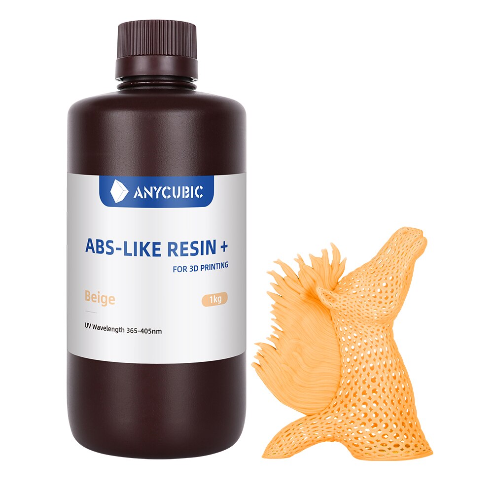 New 2 pieces/lot ANYCUBIC ABS Like+ UV Curing 405nm Standard Photopolymer Resin ABS 3D Resin High Precision for LCD