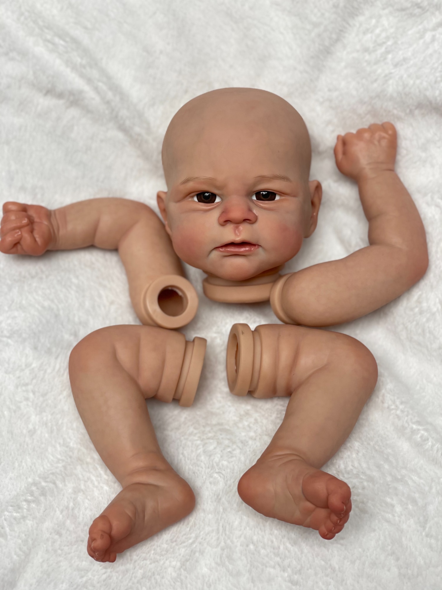 18” Kit Elijah Reborn sin pintar Handmade Vinyl Bebe Reborn Doll Kits Lifelike Painted kits DIY Reborn Accessories реборн