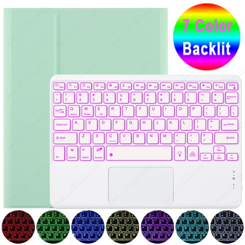 Magic Case Keyboard for Samsung Tab A8 A7 S6 Lite 2022 Touchpad Backlit Tab S8 S7+ S7 FE S8+ Plus S8 Ultra Portuguese Korean