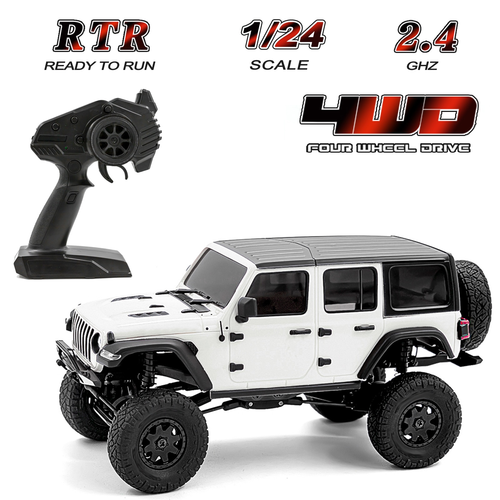 GoolRC RC Off-Road Car Wheelbase Crawler Truck Radio Remote Control Car Vehicle 1/24 2.4GHz 4WD Climbing Car RTR Toy for Boys