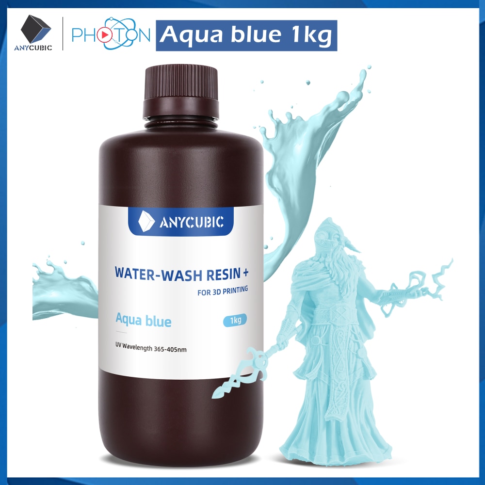 Anycubic Water-Wash Resin 3D Printers Resin Water-Washable 365-405nm  for LCD DLP Photon M3 Plus Max 7K mono 6K Printing