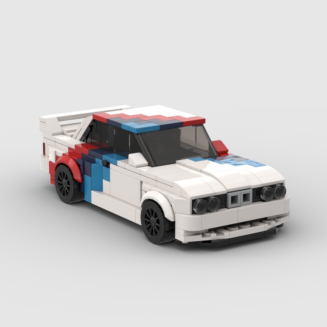 MOC Brick Technical Car M1 M3 E30 M4 Racing Sports Car Vehicle Speed Champion Racer Building Blocks Creative Garage Toy For Boys