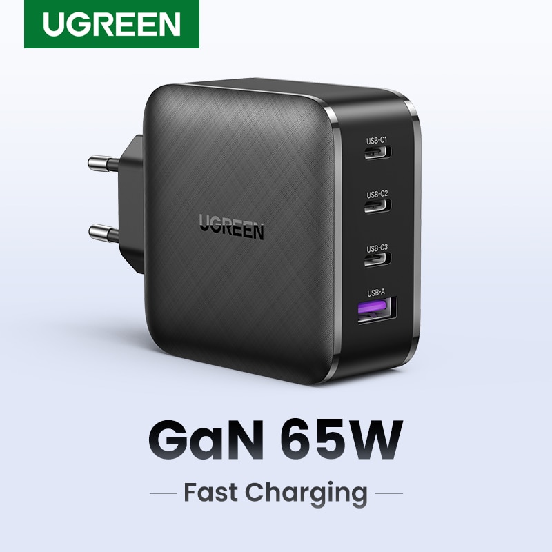 UGREEN PD65W GaN Charger for Tablet Quick 3.0 4.0 SCP Charger for Huawei USB C Charge for Xiaomi Notebook Power Adapter Charger