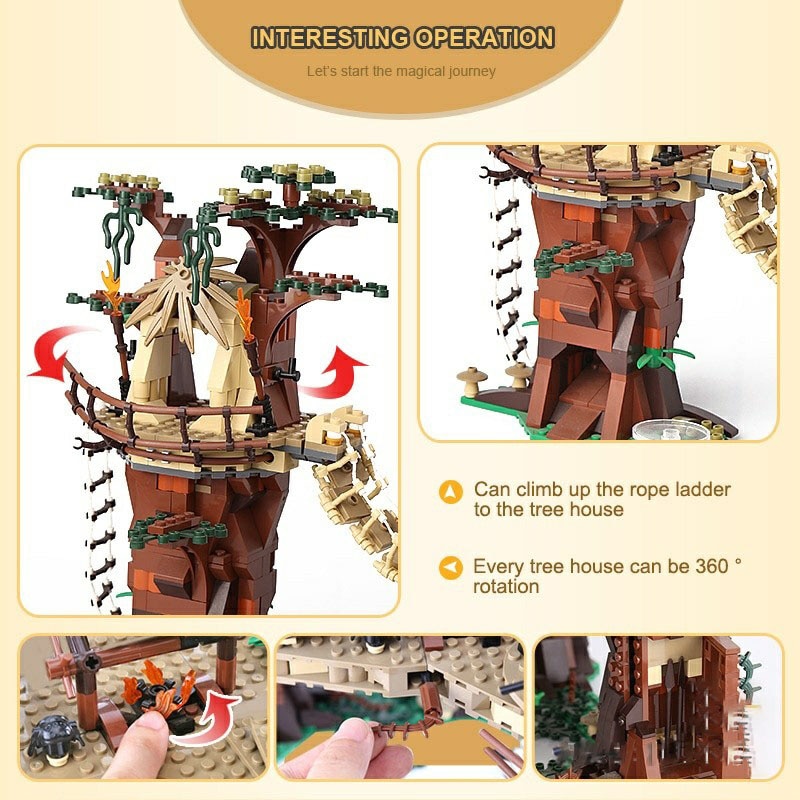 The Ewok Village 1990PCS Building Blocks Bricks Model Toys Kid Birthday Christmas Gifts  Compatible 10236 05047 81049