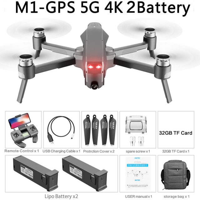 2021 M1 Pro 2 drone 4k HD mechanical 2-Axis gimbal camera 5G wifi gps system supports TF card drones distance 1.6km