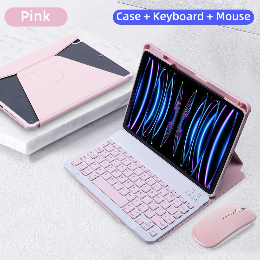 For iPad Keyboard Case For iPad 10th Generation Case For iPad 10.2 9/8/7th Air 3 10.5 Pro Air 4 5 10.9 2018 to 2022 Pro 11 Cover