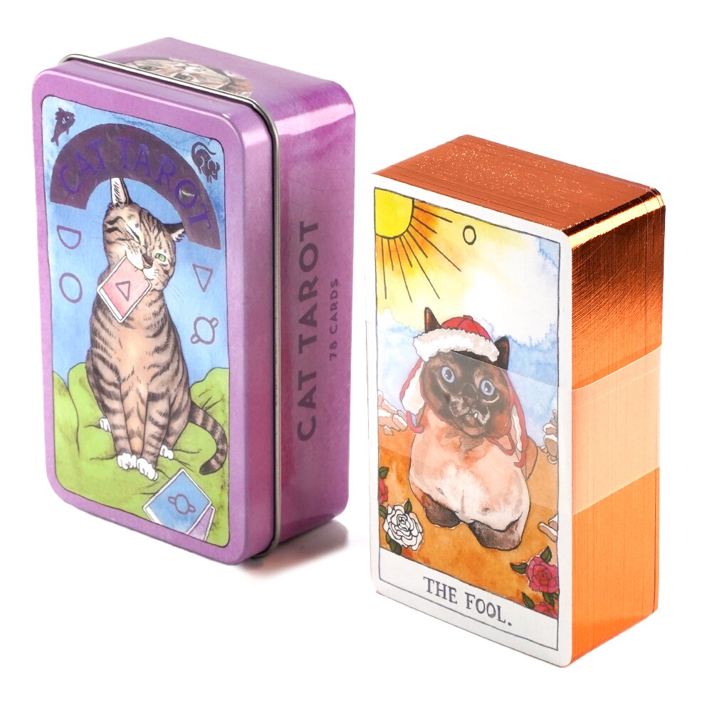 Lunalapin Tarot Luna Lapin Tarot Beginner in a Tin Metal Box High Quality 78 Card Gilded Edge Paper Booklet Based Rider Tarot