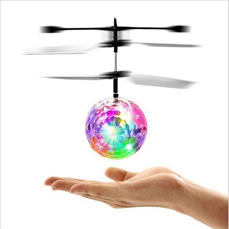 Jiebeihuang Wholesale Colorful Light Suspension Induction Transparent Flying Ball USB Charging Novel Flying Toy