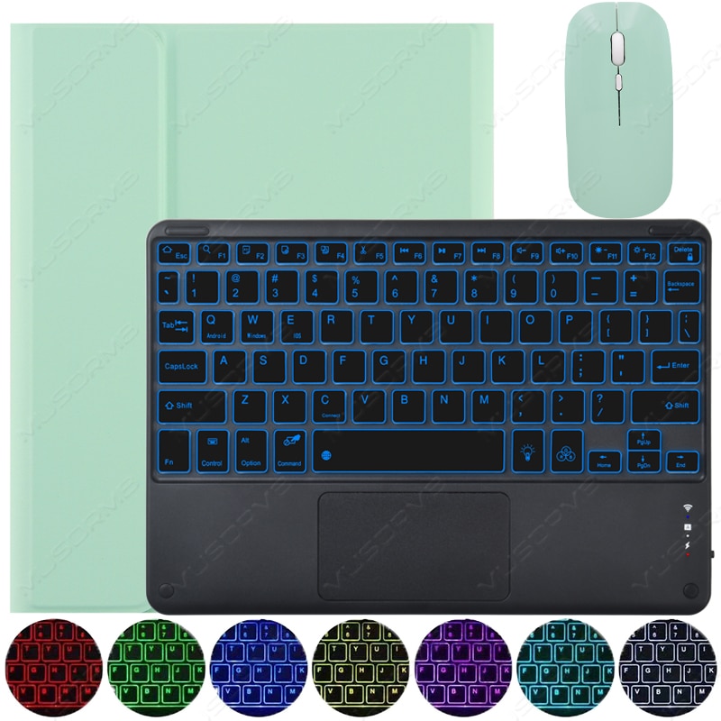 Magic Case Keyboard for Samsung Tab A8 A7 S6 Lite 2022 Touchpad Backlit Tab S8 S7+ S7 FE S8+ Plus S8 Ultra Portuguese Korean