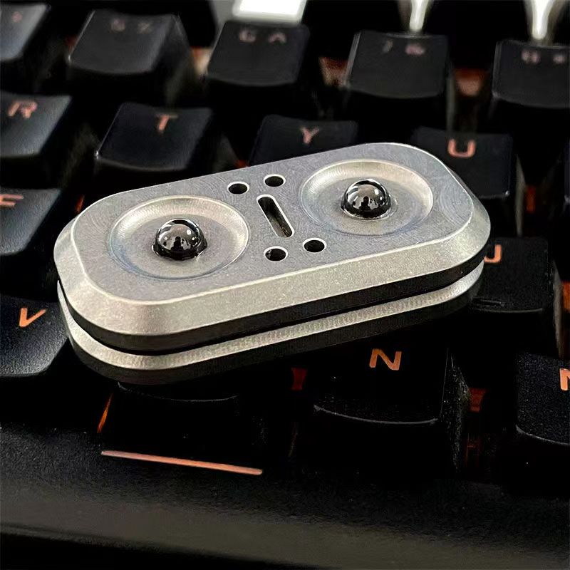 New 2 in 1 Owl Fidget Slider Metal Push Spinner For Adult ADHD Hand Sensory EDC Fidget Toys Office Desk Anxiety Stress Relief