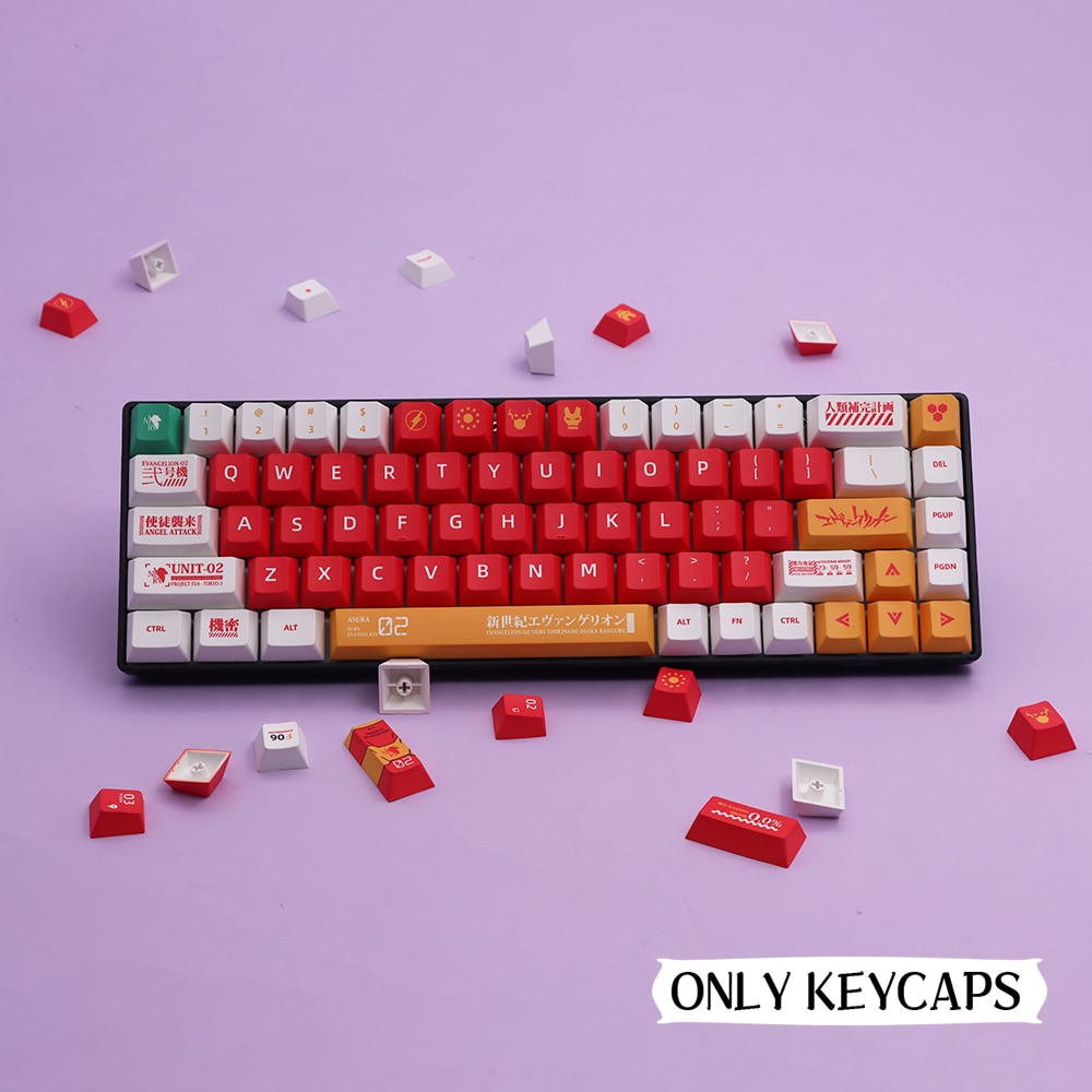 139 keys English Japanese Korean/Russian Cartoon Keycaps Cherry Profile PBT Keycap For GMK Cherry MX Switch Mechanical Keyboard