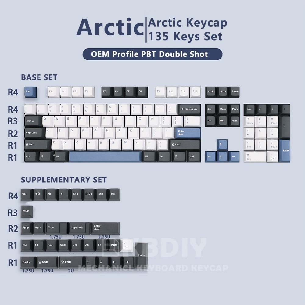 KBDiy GMK Keycap Clone Olivia Arctic Red Blue Samurai Darling Rudy OEM Profile Double Shot PBT Keycaps for Mechanicla Keyboard