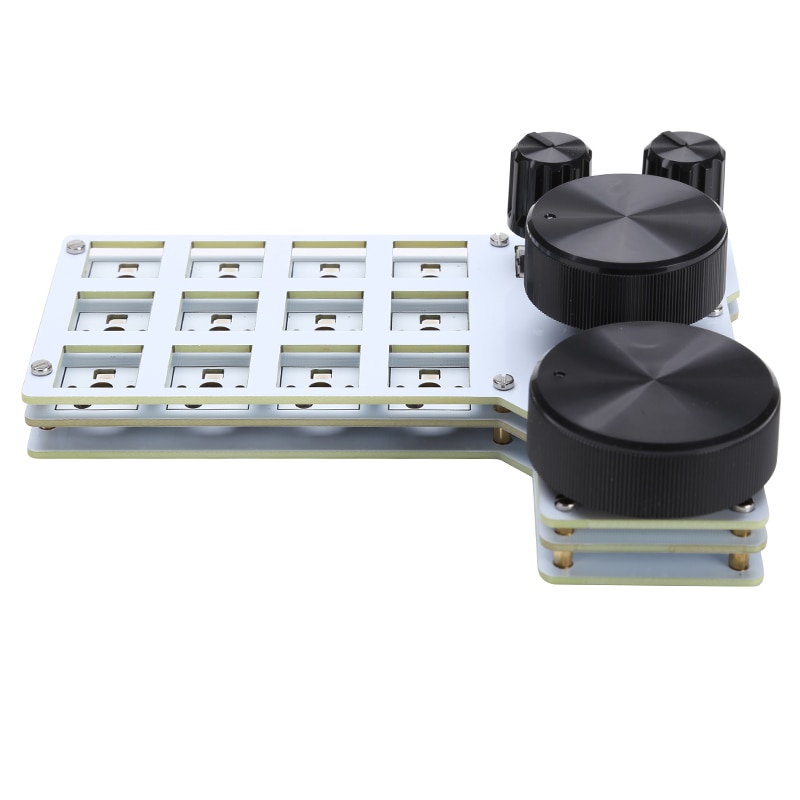 New CXT 12E4 Macro Keyboard 12 Key 4 Knob Mechanical Keyboard Hot Swap Designer One-handed Kepad Mini Keypad VIA QMK