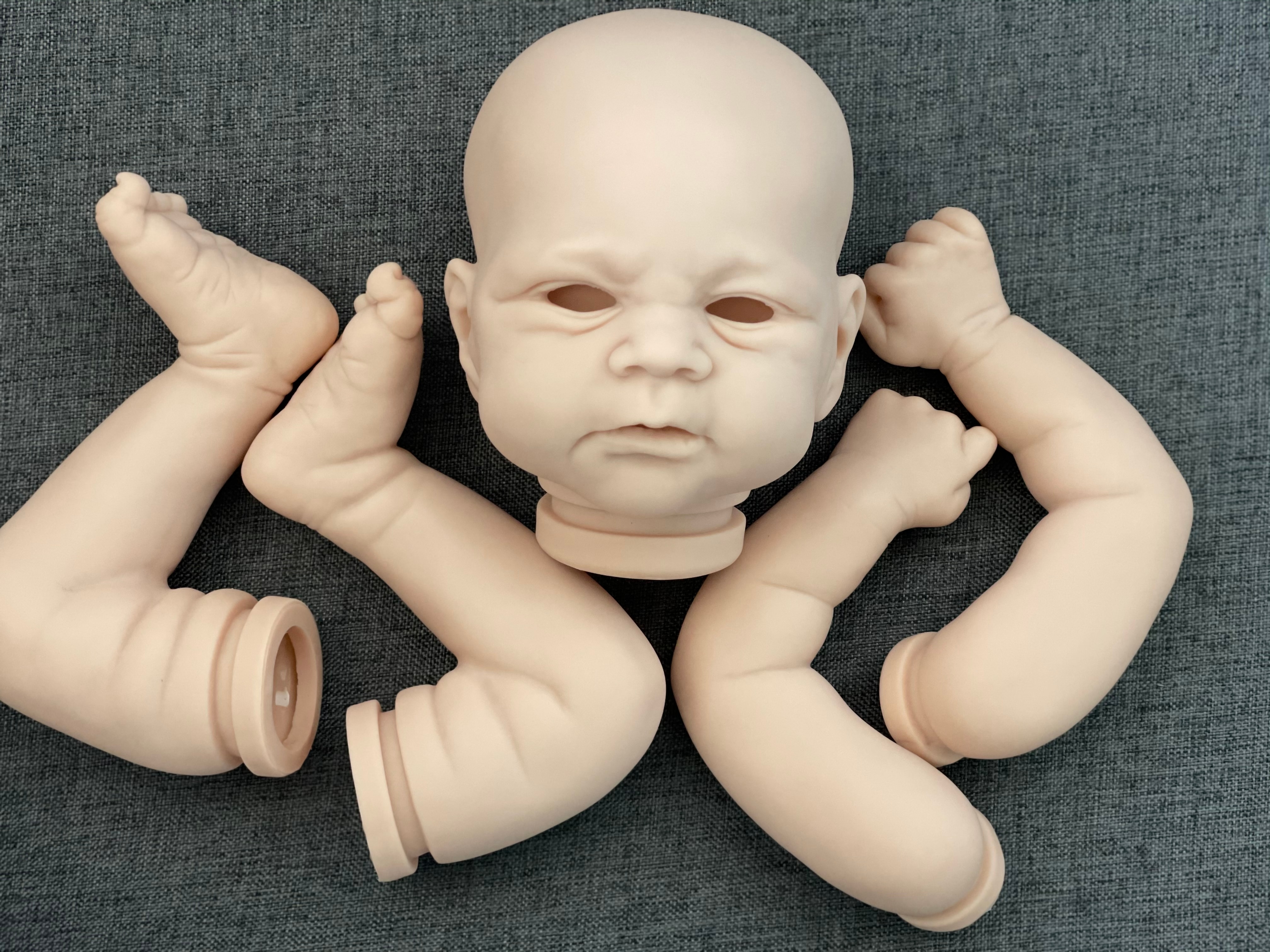 18” Kit Elijah Reborn sin pintar Handmade Vinyl Bebe Reborn Doll Kits Lifelike Painted kits DIY Reborn Accessories реборн