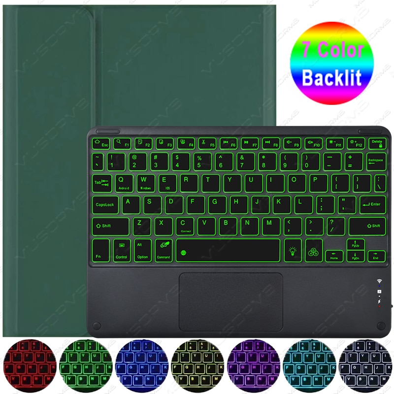 Magic Case Keyboard for Samsung Tab A8 A7 S6 Lite 2022 Touchpad Backlit Tab S8 S7+ S7 FE S8+ Plus S8 Ultra Portuguese Korean