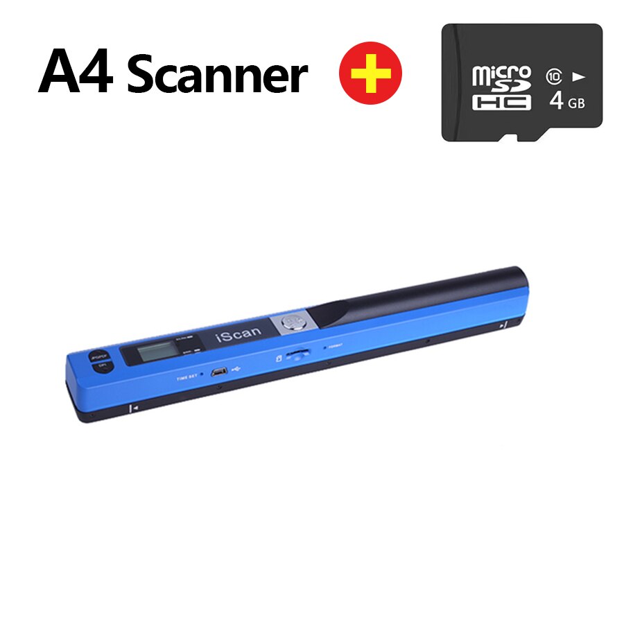 iScan Scanner Document Portable A4 Scanner For Documents Books Office Handheld Mobile Scanners JPG/PDF 900DPI