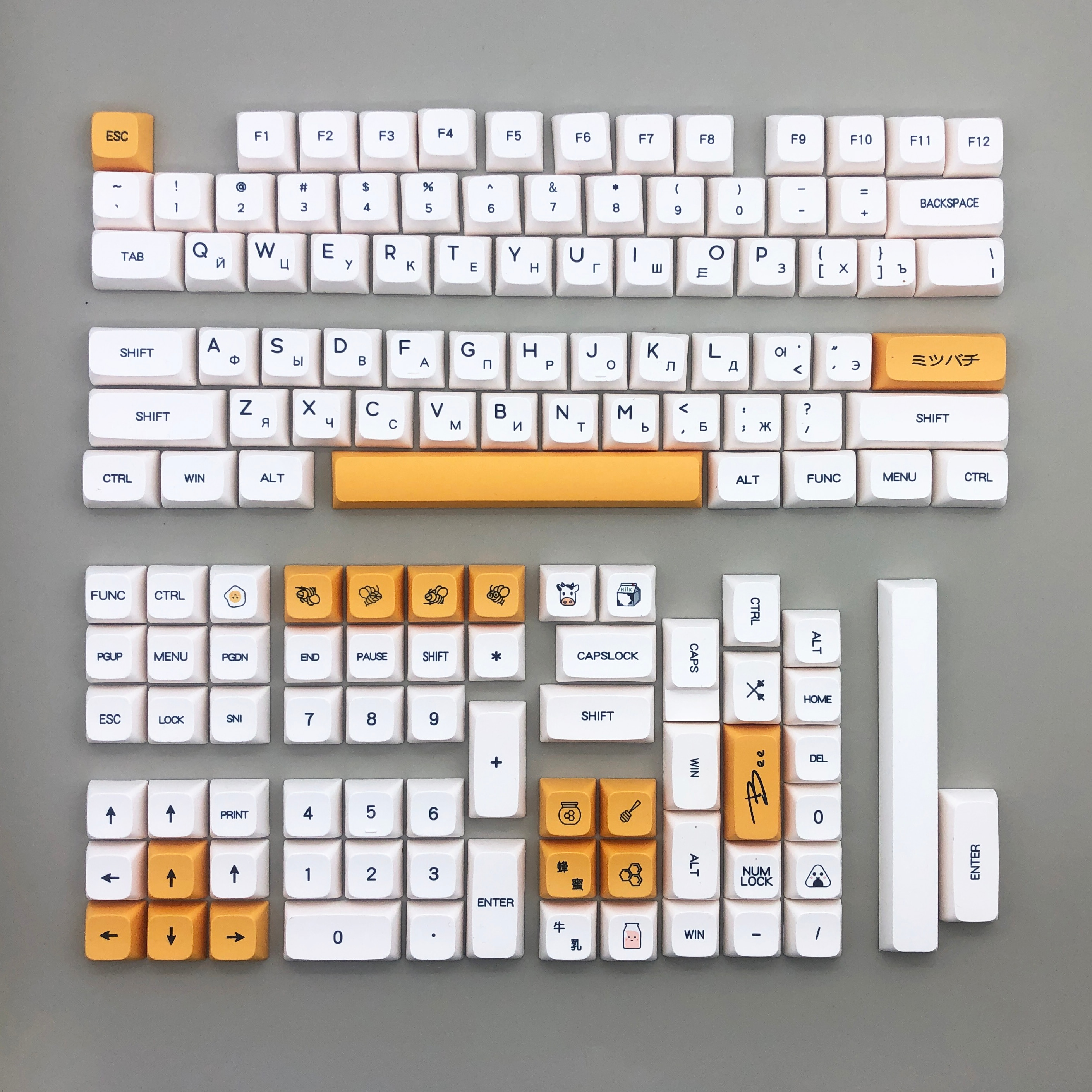 125 Keys PBT Keycap XDA Profile DYE-SUB English Japanese Personalized Keycaps For Cherry MX Switch gaming Mechanical Keyboard