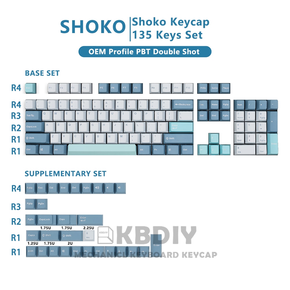 KBDiy GMK Keycap Clone Olivia Arctic Red Blue Samurai Darling Rudy OEM Profile Double Shot PBT Keycaps for Mechanicla Keyboard