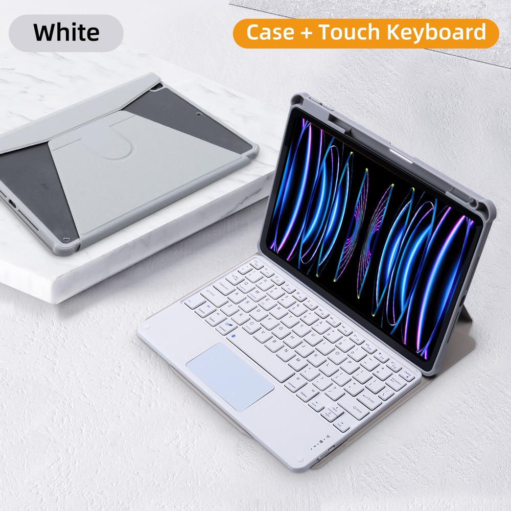 For iPad Keyboard Case For iPad 10th Generation Case For iPad 10.2 9/8/7th Air 3 10.5 Pro Air 4 5 10.9 2018 to 2022 Pro 11 Cover
