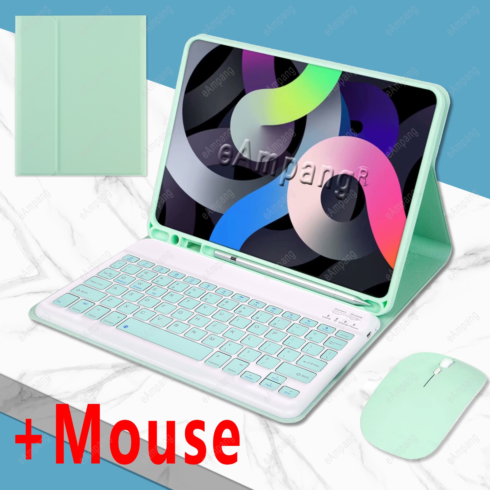 For iPad 10.2 Keyboard Case Mouse iPad Pro 11 Air 4 10.9 Air 3 2 Pro 9.7 10.5 6th 7th 8th 9th 10th Gen 2021 2022 Russian Spanish