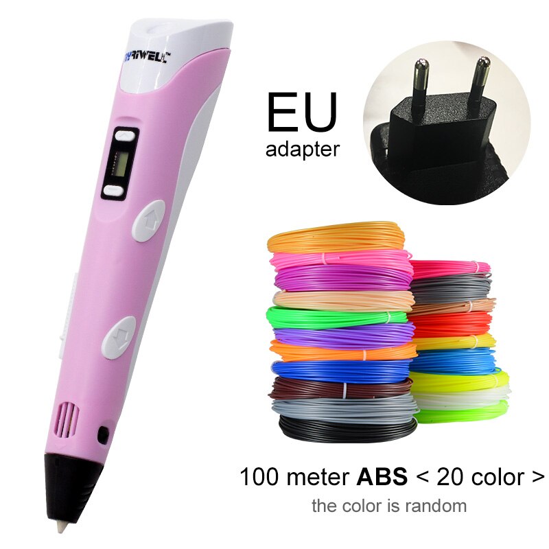 Myriwell 3D Pen LED Screen DIY 3D Printing Pen 100m ABS Filament Creative Toy Gift For Kids Design Drawing