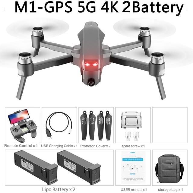 2021 M1 Pro 2 drone 4k HD mechanical 2-Axis gimbal camera 5G wifi gps system supports TF card drones distance 1.6km