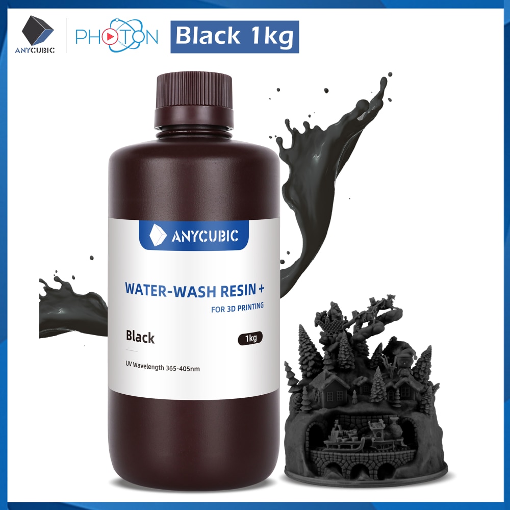 Anycubic Water-Wash Resin 3D Printers Resin Water-Washable 365-405nm  for LCD DLP Photon M3 Plus Max 7K mono 6K Printing