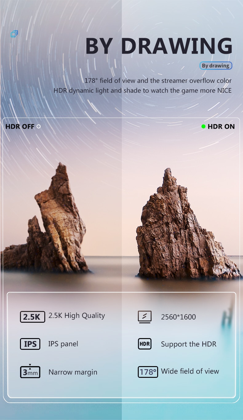 16 Inch 2.5K 144Hz Gaming Portable Monitor Touch LCD USB C HDMI Gamer Secondary Screen Swtich PS5 Smartphone Game PC Computer