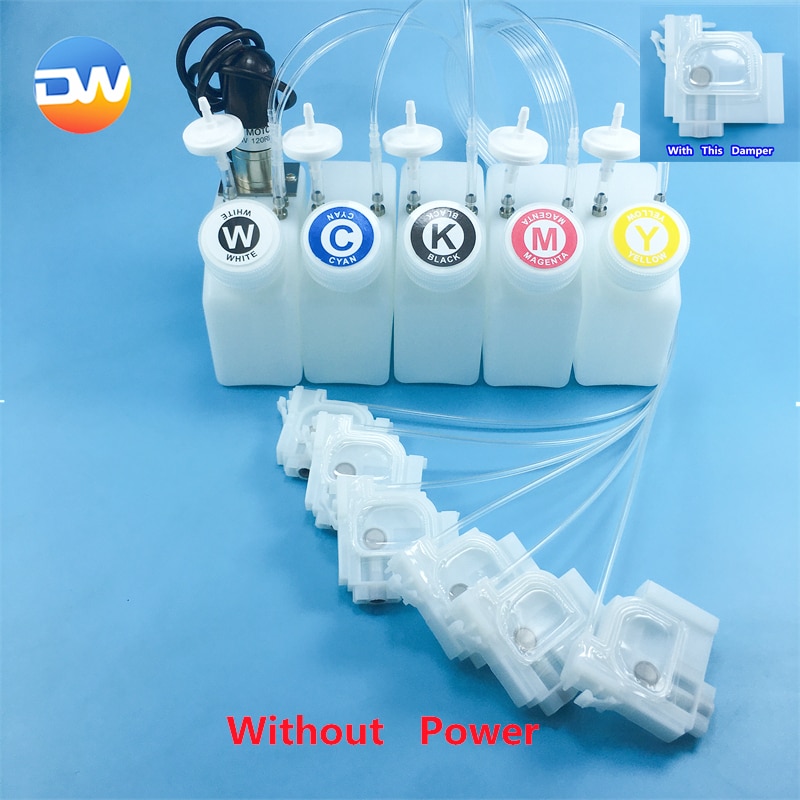 White Ink Ciss System Motor CMYK Color White Tank L1800 L805 Printer Modify Machine Tank with Stirrer DTF 250ml ink tank