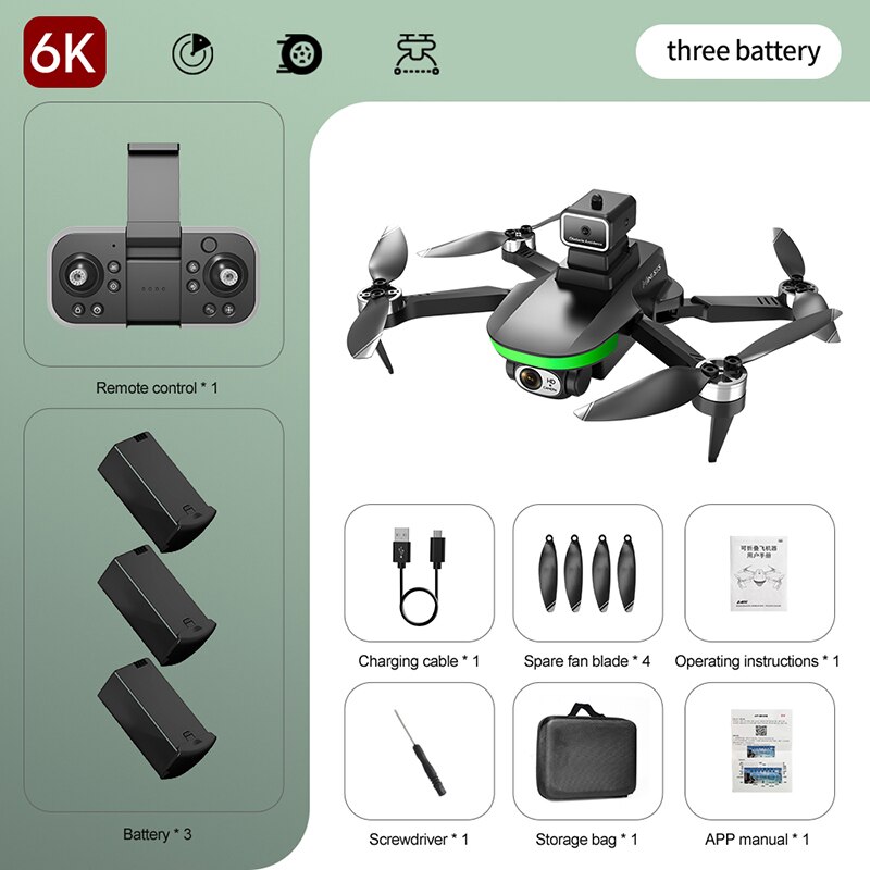 New S5S Mini Drone 4k Profesional 8K HD Camera Obstacle Avoidance Aerial Photography Brushless Foldable Quadcopter 1.2km