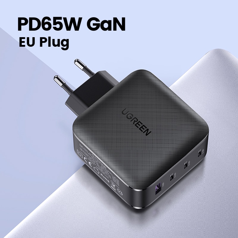 UGREEN PD65W GaN Charger for Tablet Quick 3.0 4.0 SCP Charger for Huawei USB C Charge for Xiaomi Notebook Power Adapter Charger