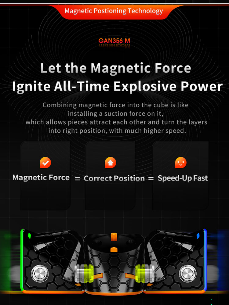 Gan 356 m Magnetic Speed cube Stickerless 356m 3x3 speedcube 3x3x3 Professional Magic Cube Gan magnetic Toys for Children