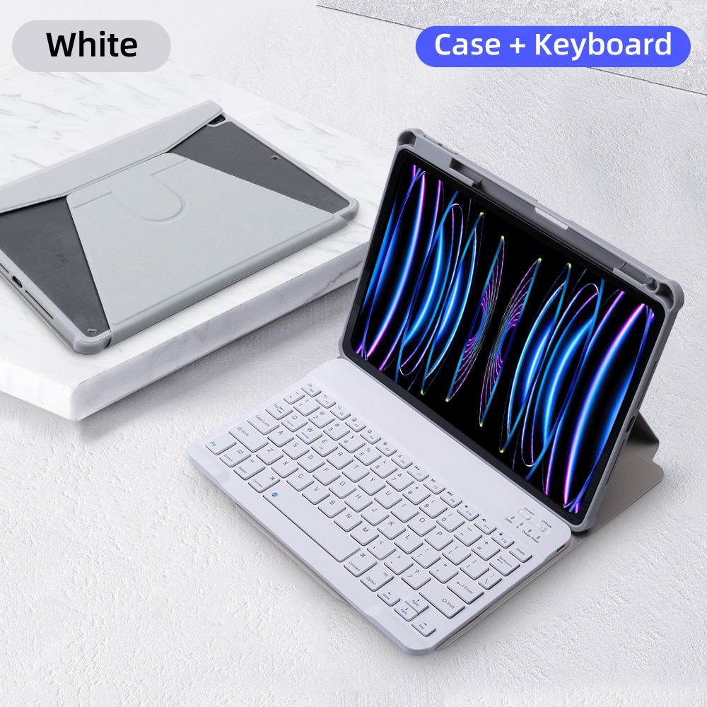 For iPad Keyboard Case For iPad 10th Generation Case For iPad 10.2 9/8/7th Air 3 10.5 Pro Air 4 5 10.9 2018 to 2022 Pro 11 Cover
