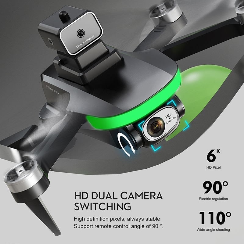 New S5S Mini Drone 4k Profesional 8K HD Camera Obstacle Avoidance Aerial Photography Brushless Foldable Quadcopter 1.2km