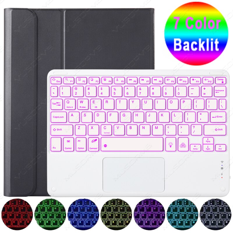 Magic Case Keyboard for Samsung Tab A8 A7 S6 Lite 2022 Touchpad Backlit Tab S8 S7+ S7 FE S8+ Plus S8 Ultra Portuguese Korean