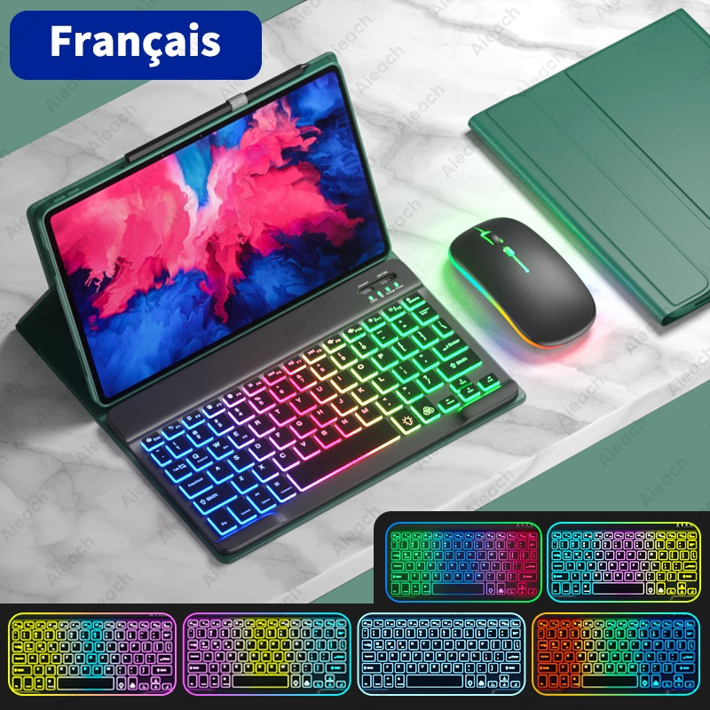 AIEACH Keyboard Case For Lenovo Tab P11 Pro P11 Plus P12 M10 3rd gen Case Bluetooth Keyboard Mouse Cover For Xiaoxin Pad 2022
