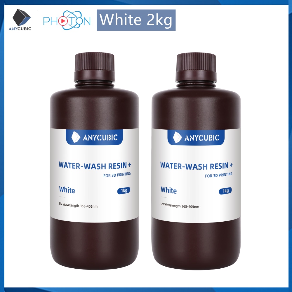 Anycubic Water-Wash Resin 3D Printers Resin Water-Washable 365-405nm  for LCD DLP Photon M3 Plus Max 7K mono 6K Printing