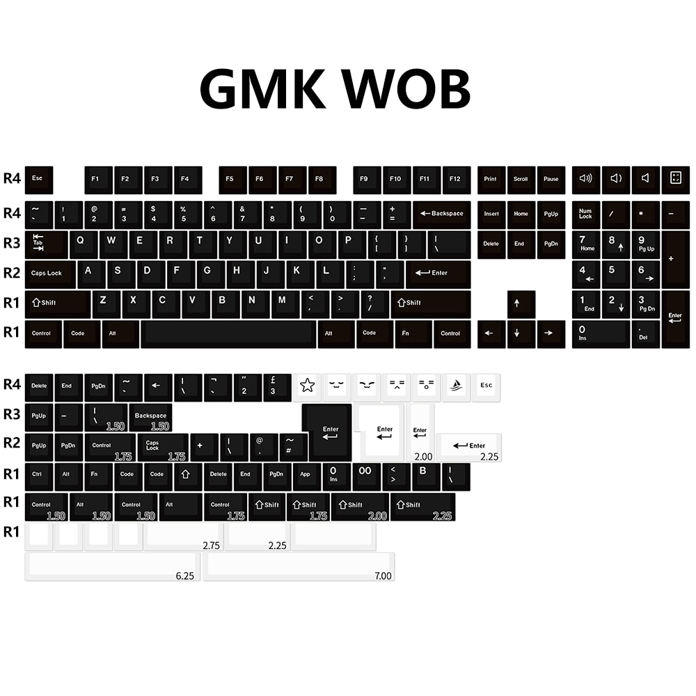 KBDiy GMK Keycap Clone Arctic Red Samurai 8008 WOB Rome Circus Cherry Profile MX Double Shot ABS Keycaps for Mechanicla Keyboard