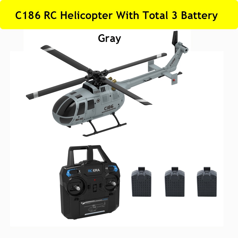 C186 RC Helicopter 2.4G 4 Propellers 6-Axis Electronic Gyroscope For Stabilization RC Toys VS C127