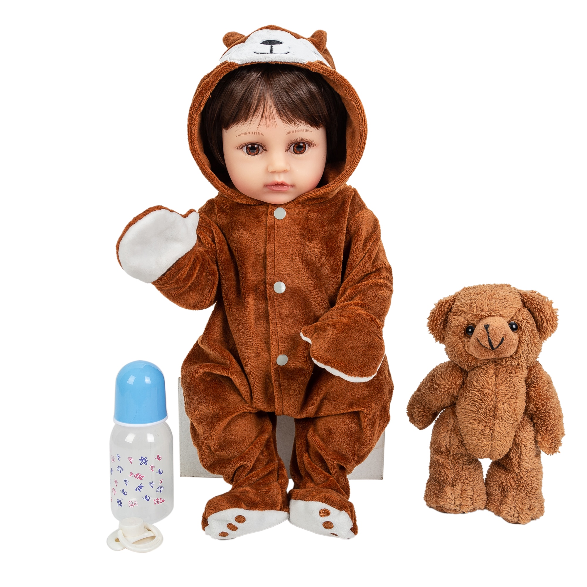 Baby doll Reborn Doll Silicone Body Can Take Bath With Pacifier Magnetic Christmas Gifts For Children Send From Brasi