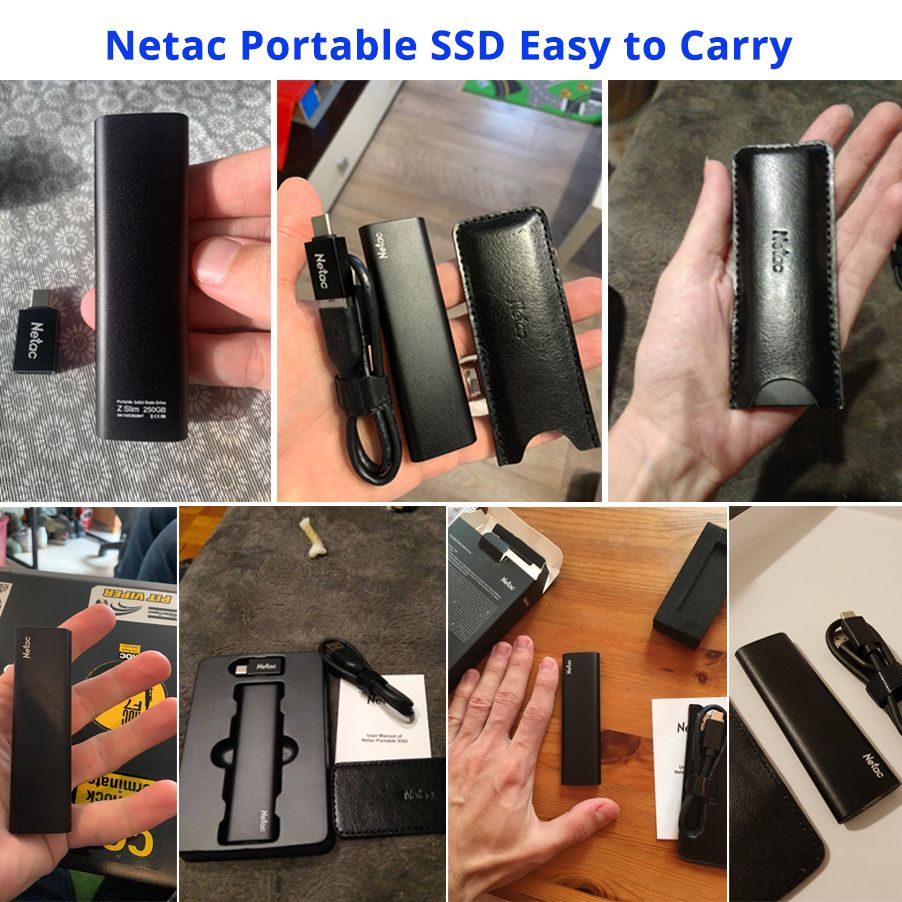 Netac External SSD 500GB 250GB Portable SSD 1TB 2TB SSD External Hard drive USB 3.2 Type C External Solid State Drive For Laptop