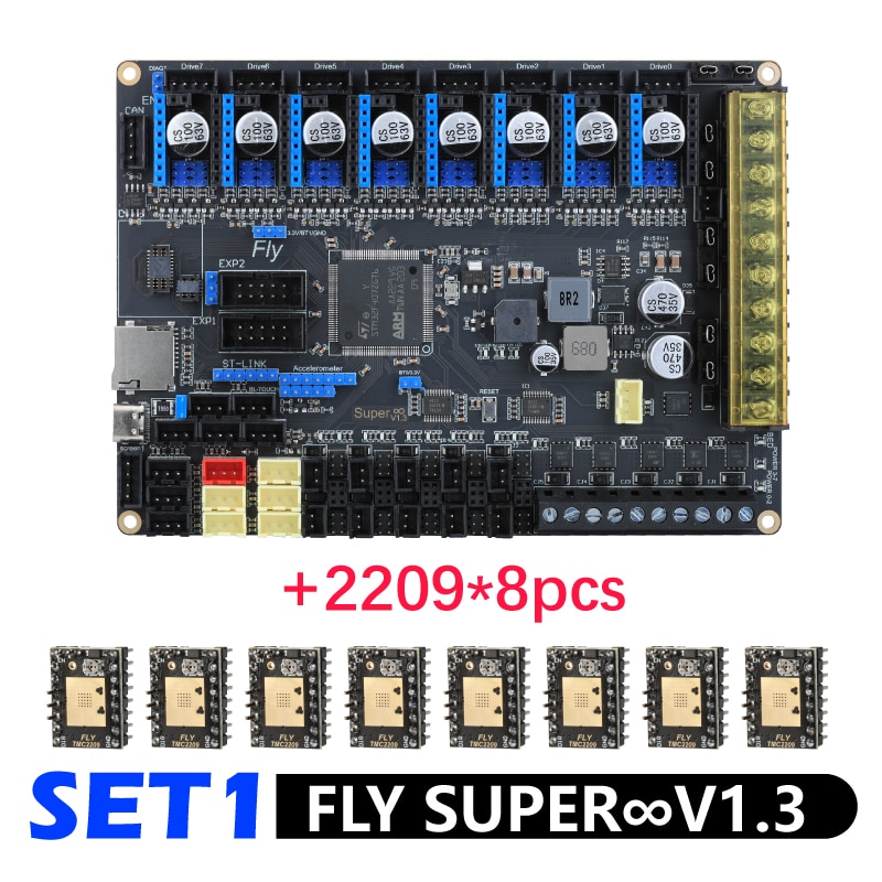 Mellow Super ♾️ V1.3 Board 3 HV Reprap 32Bit Wifi 2oz Pcb For TMC2209 Motherboard 3D Printer Compatible Marlin/Klipper
