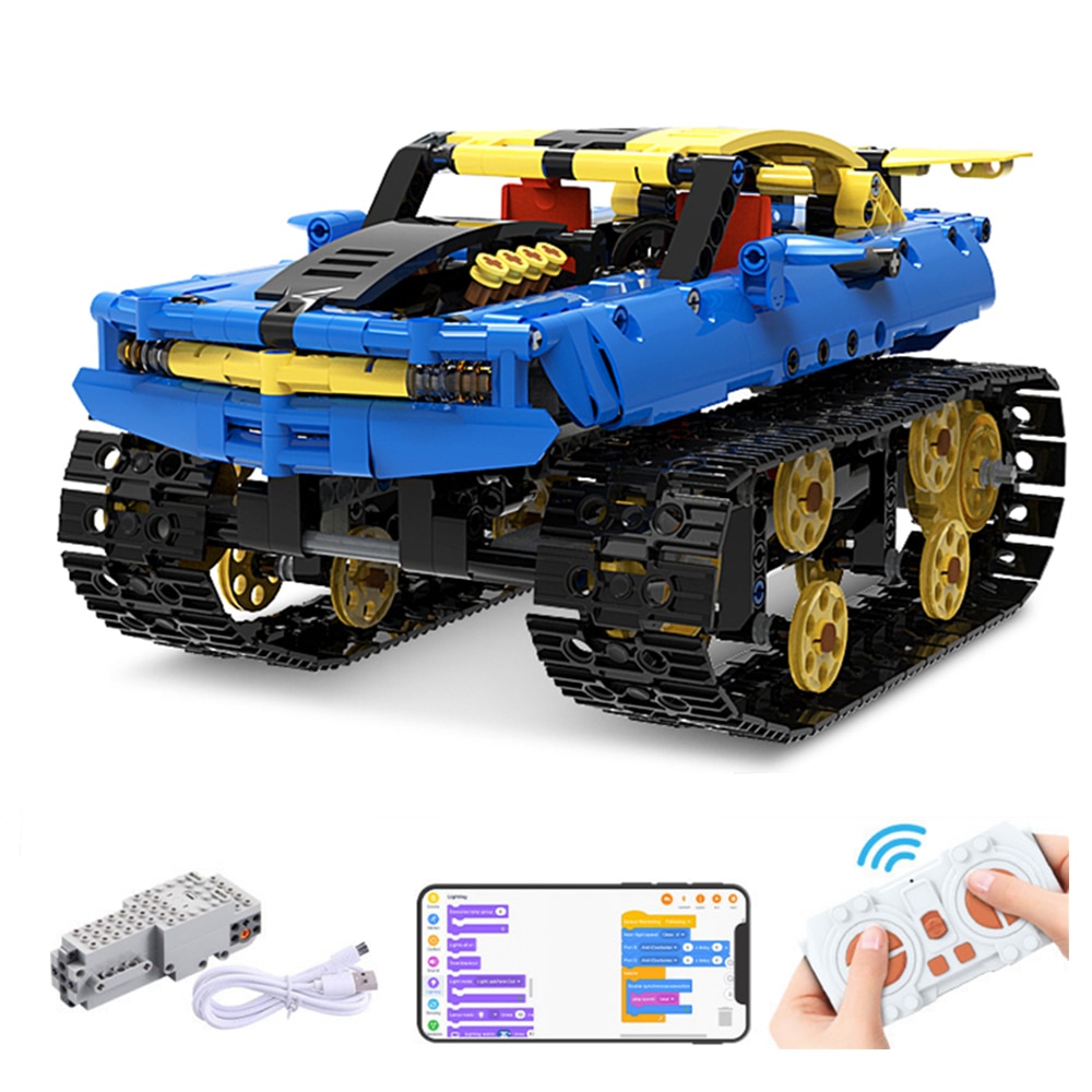 RC Racing Car Bricks Off-road Vehicle Tank Electric Building Blocks Technical APP Program Control Driving Toys Boy Gifts 572 PCS
