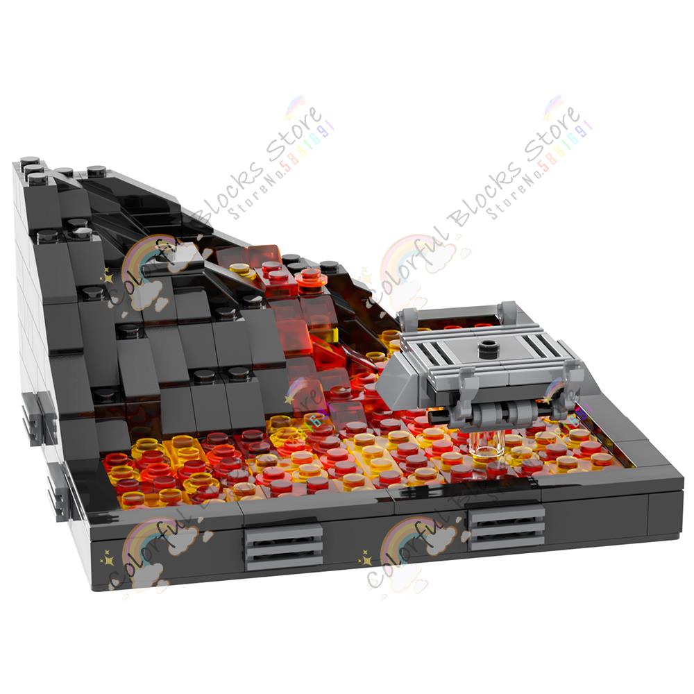 Interstellar Wars Movie Scenes MOC Building Blocks DIY Sci-Fi Mustafar Imperial Ship Action Figure Assemble Bricks Toys For Kids