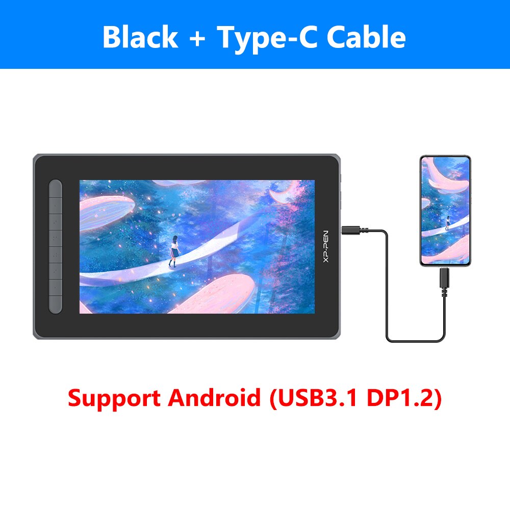 XPPen Artist 12 2nd Gen Graphic Tablet Monitor with 127% sRGB 8 Shortcut Keys 11.9 Inch Pen Display Support Android Windows Mac