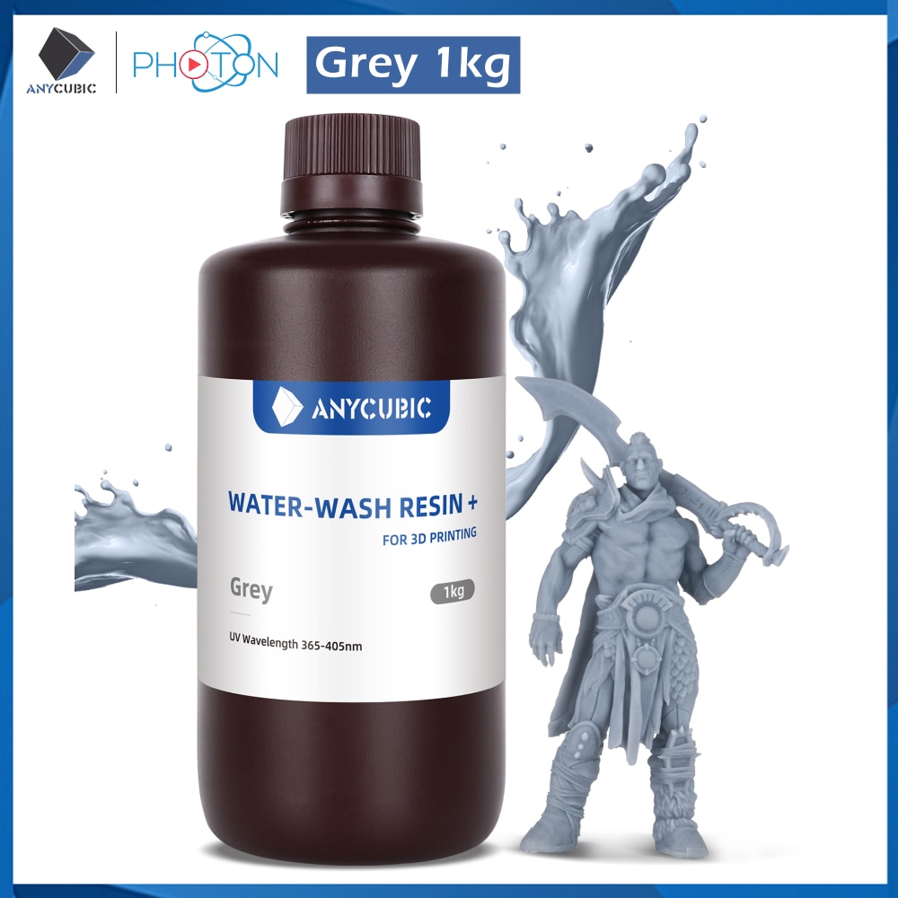 ANYCUBIC Water-Wash 3D Printer Resin  Water-Washable High Precision Low odor And Low Viscosity for LCD resin 3D printers Photon