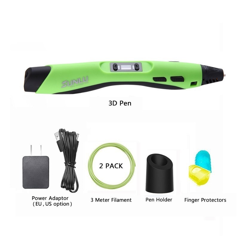 SUNLU SL-300 3D Pen With Plug 3D Printing Pens Support PLA/ABS Filament 1.75mm 8 levels Speed Control Child Christmas Gift