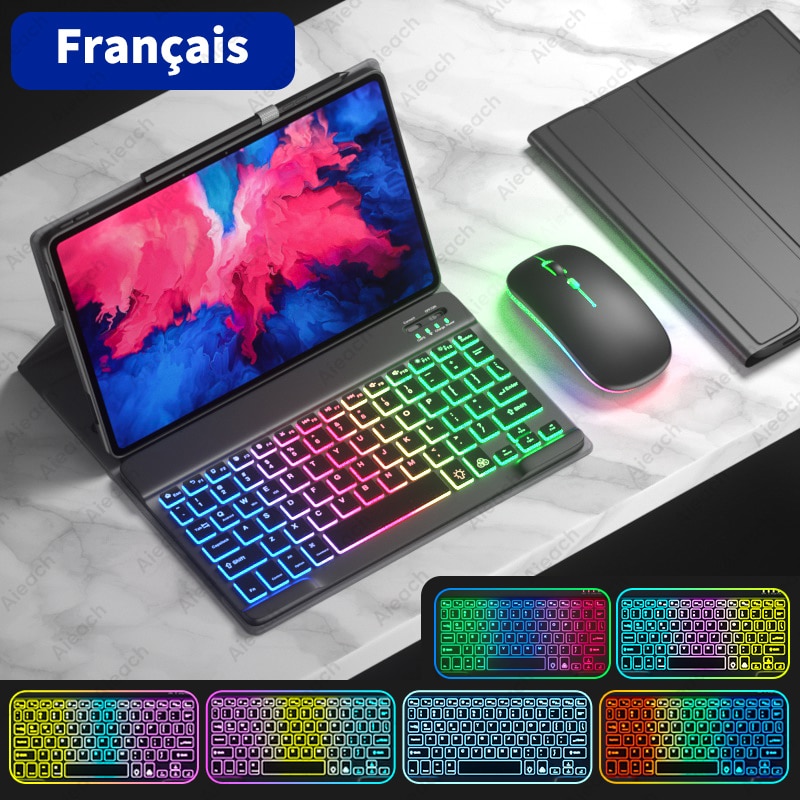 AIEACH Keyboard Case For Lenovo Tab P11 Pro P11 Plus P12 M10 3rd gen Case Bluetooth Keyboard Mouse Cover For Xiaoxin Pad 2022
